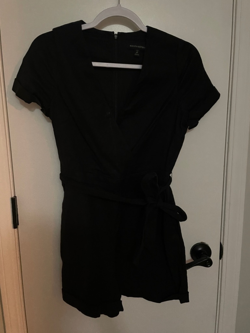 Banana Republic Black Wrap-Style Shorts